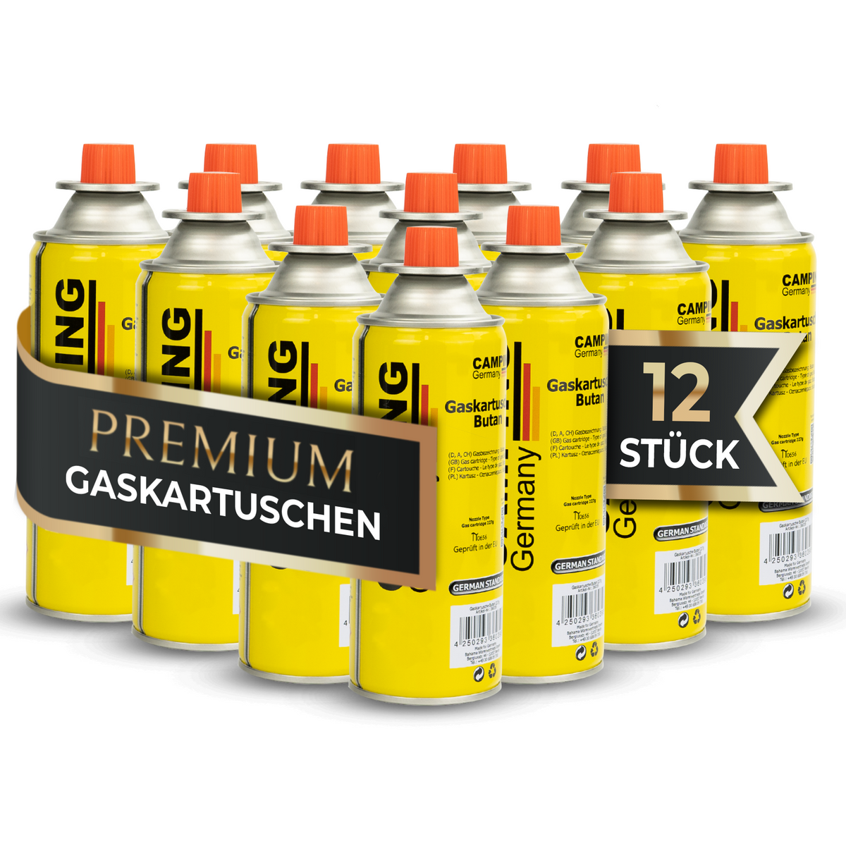 Butangaskartuschen 227g – Gaskocher Innenraum & Stromausfall – 100% dicht mit Sicherheitsventil