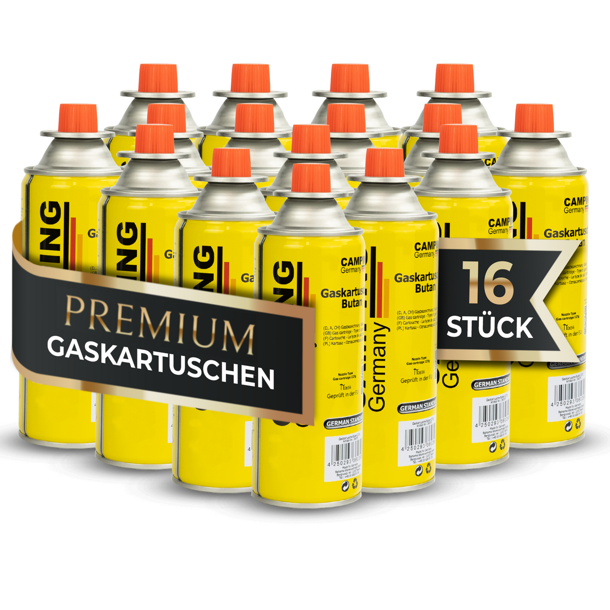 Butangaskartuschen 227g – Gaskocher Innenraum & Stromausfall – 100% dicht mit Sicherheitsventil