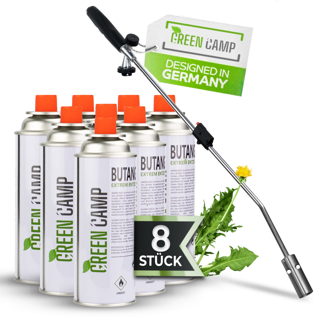 Unkrautbrenner inkl. 8 Gaskartuschen – Effektive & chemiefreie Unkrautvernichtung