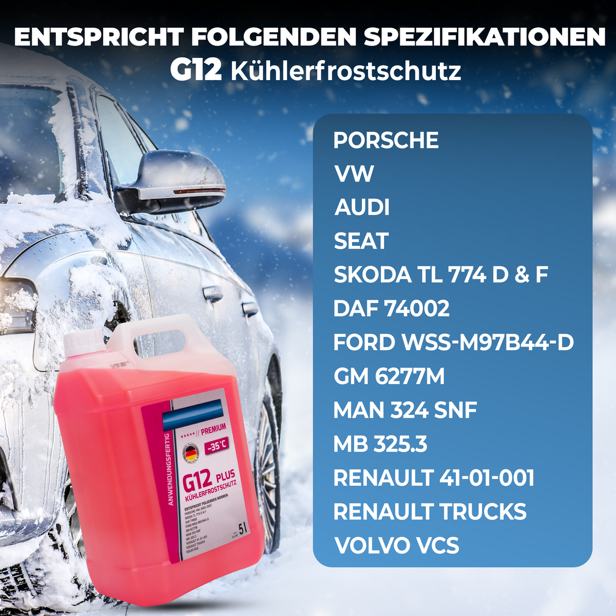 3x5L AROSO G12 PLUS Antivries – Premium bescherming tot -35 °C