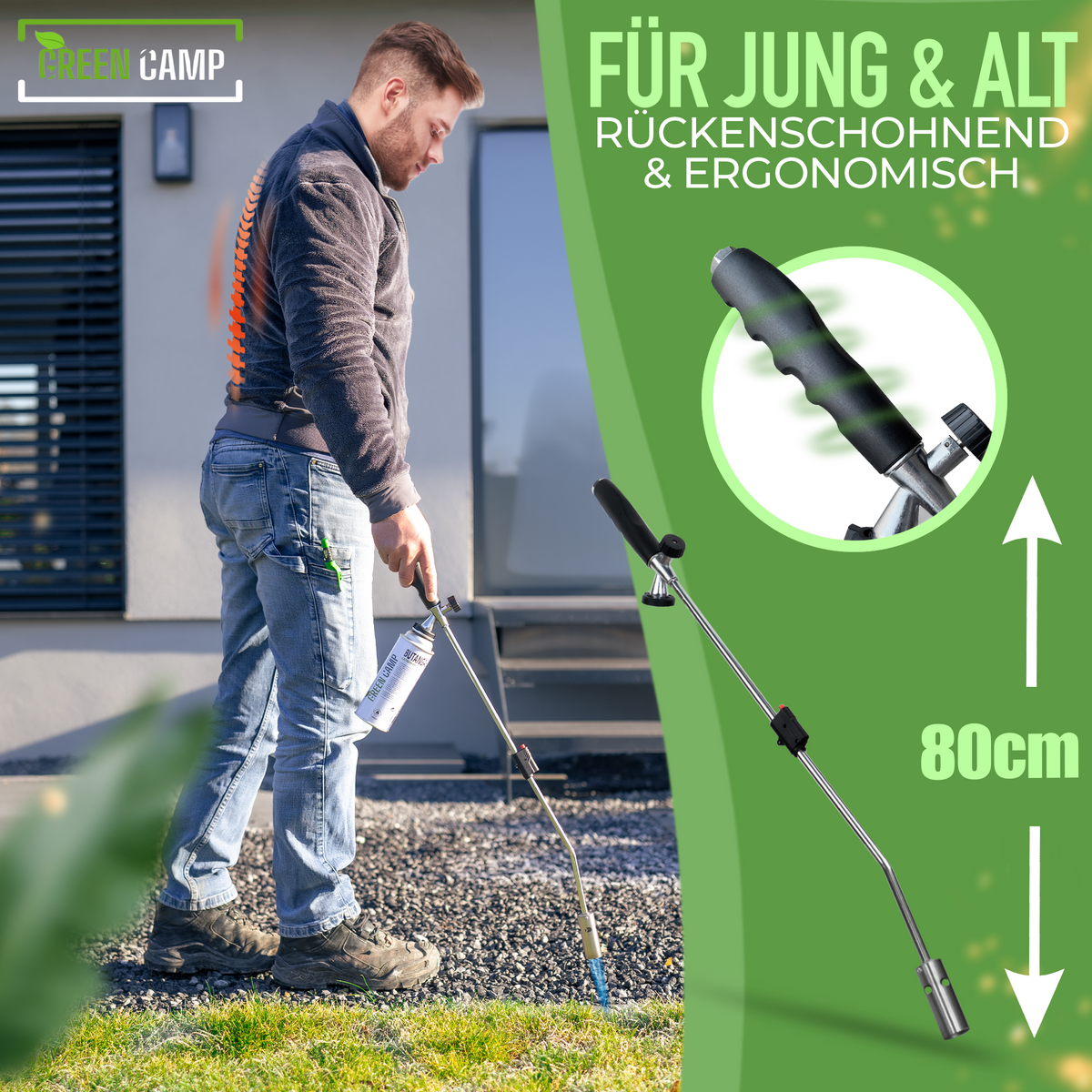 Unkrautbrenner inkl. 4 Gaskartuschen – Effektive & chemiefreie Unkrautvernichtung