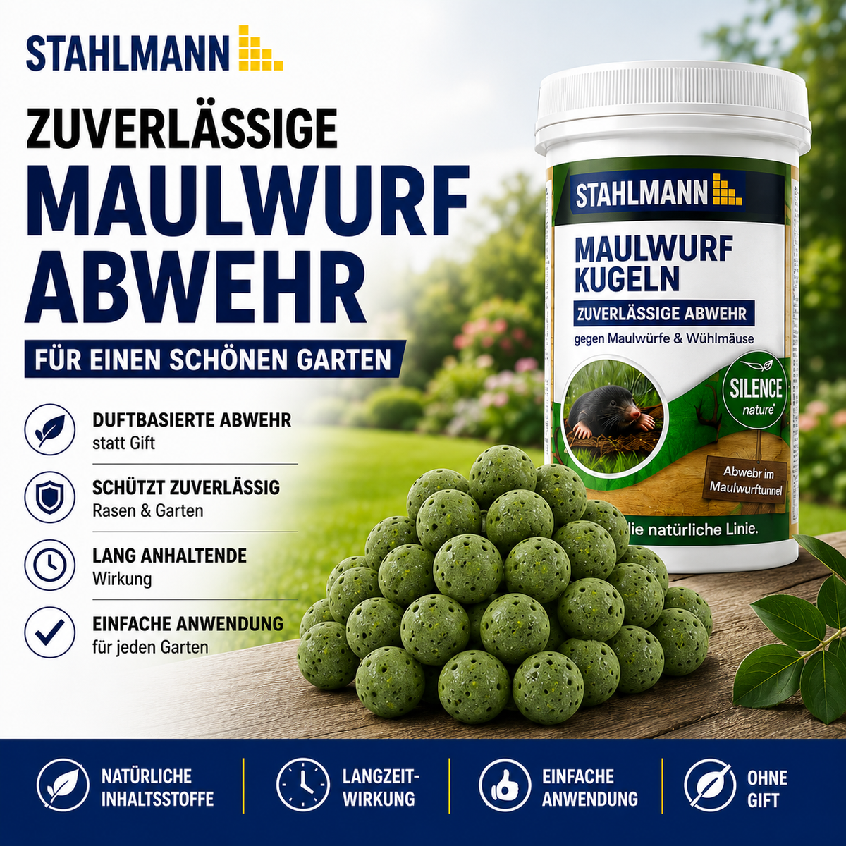 STAHLMANN Maulwurf Power Kugeln – 100 Stück