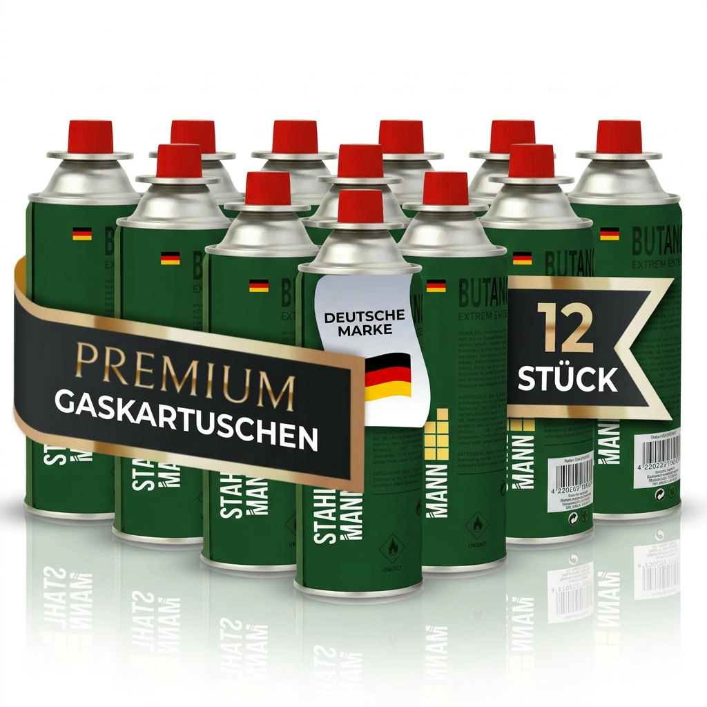 Butangaskartusche 227 g – EN 417, in Europa abgefüllt, für Gaskocher & Camping
