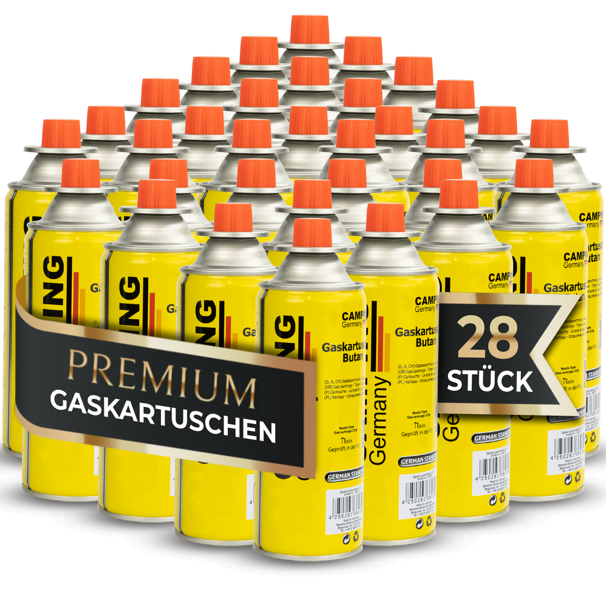 Butangaskartuschen 227g – Gaskocher Innenraum & Stromausfall – 100% dicht mit Sicherheitsventil