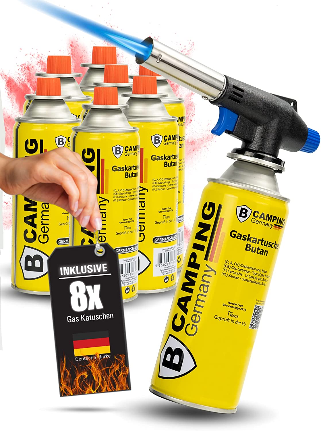 Gasbranderset inclusief butaangaspatronen (keukenbrander)