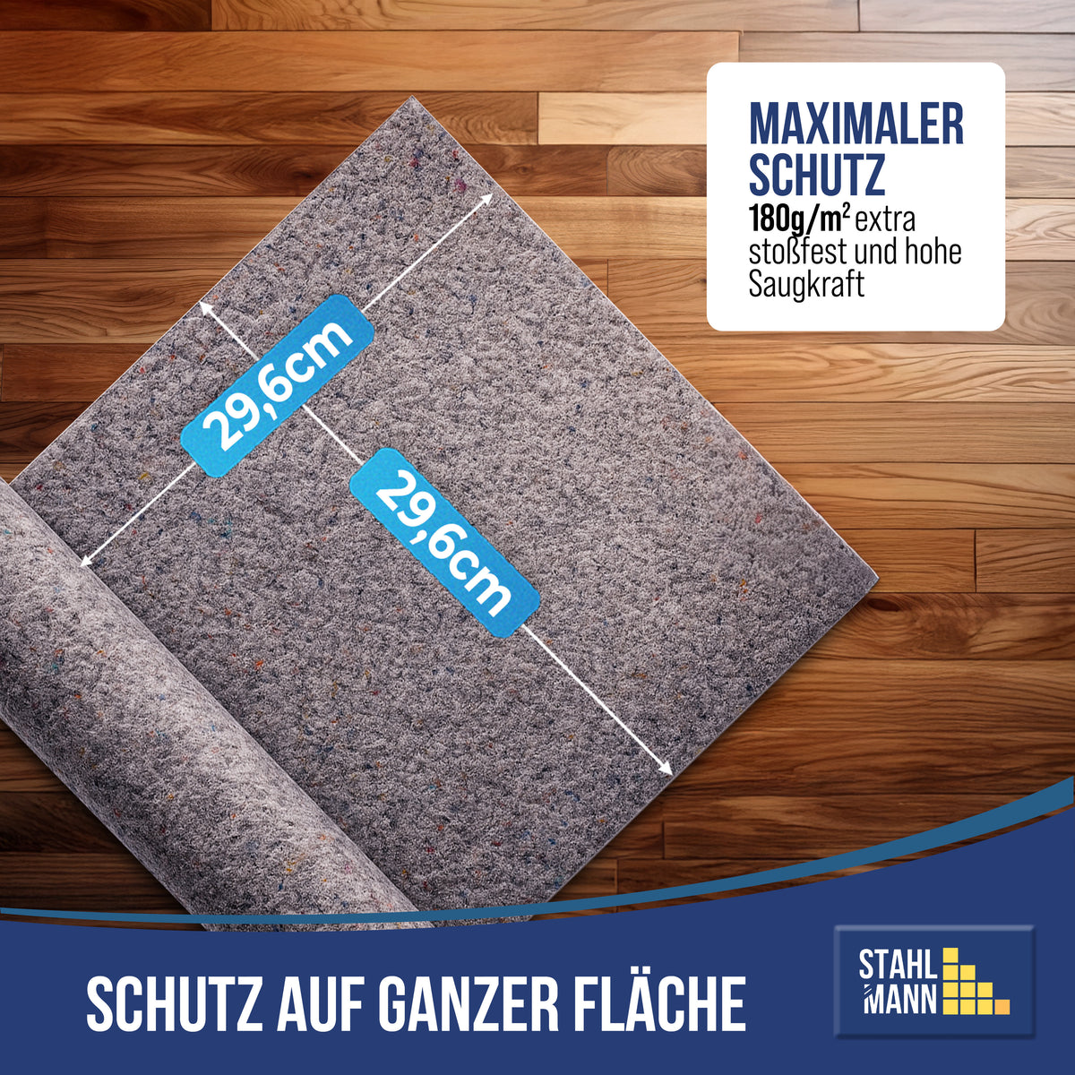 STAHLMANN Malervlies 1x50m – Rutschfest & saugstark