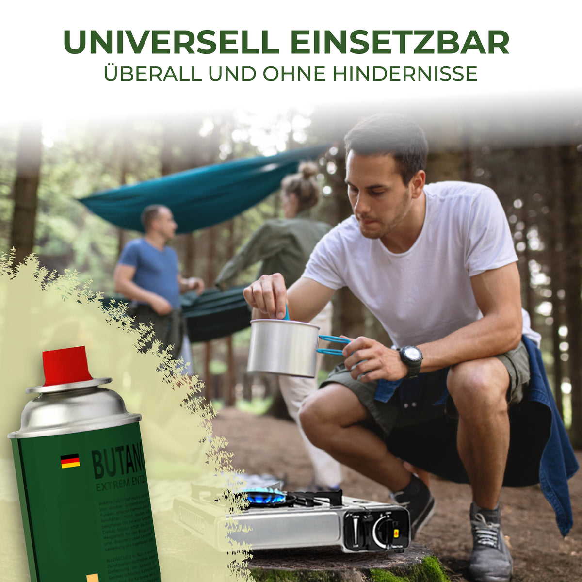 Butangaskartusche 227 g – EN 417, in Europa abgefüllt, für Gaskocher & Camping