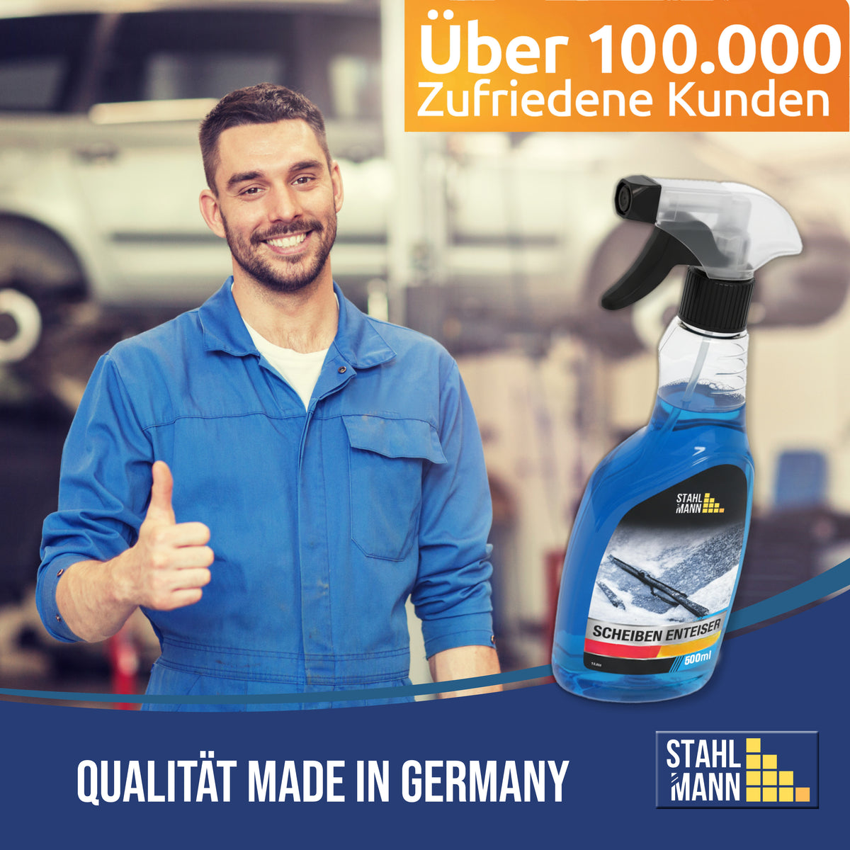 Scheiben-Enteiser 6er-Set (6×750ml) – Auto Enteiserspray – schnell effektiv – Winter Frost Eis – Made in Germany