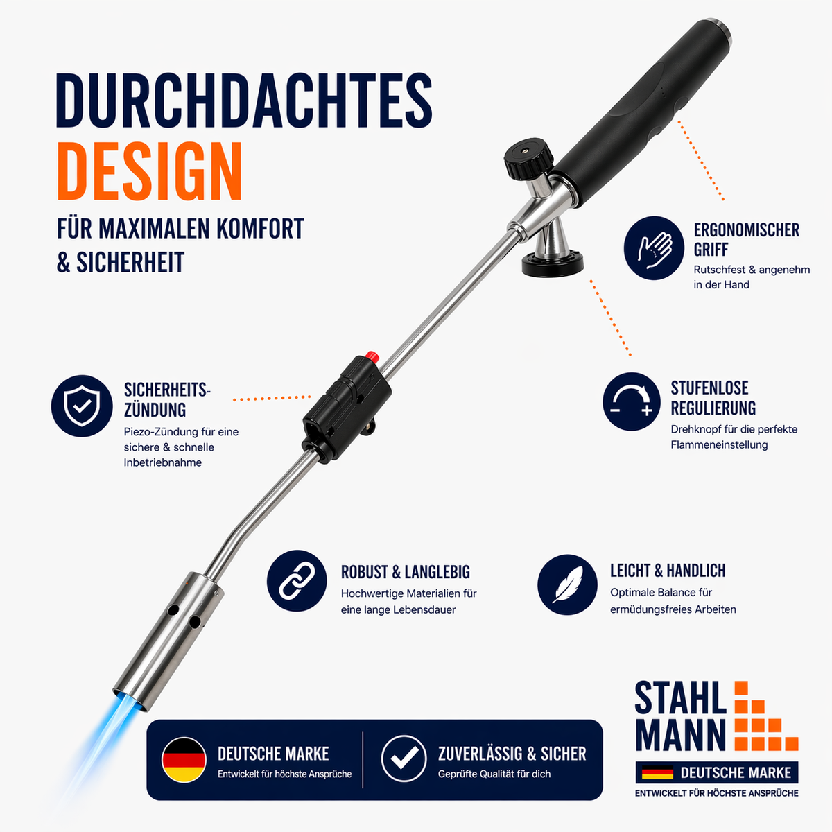 STAHLMANN® Unkrautbrenner mit Gaskartuschen – für effektive Unkrautbekämpfung