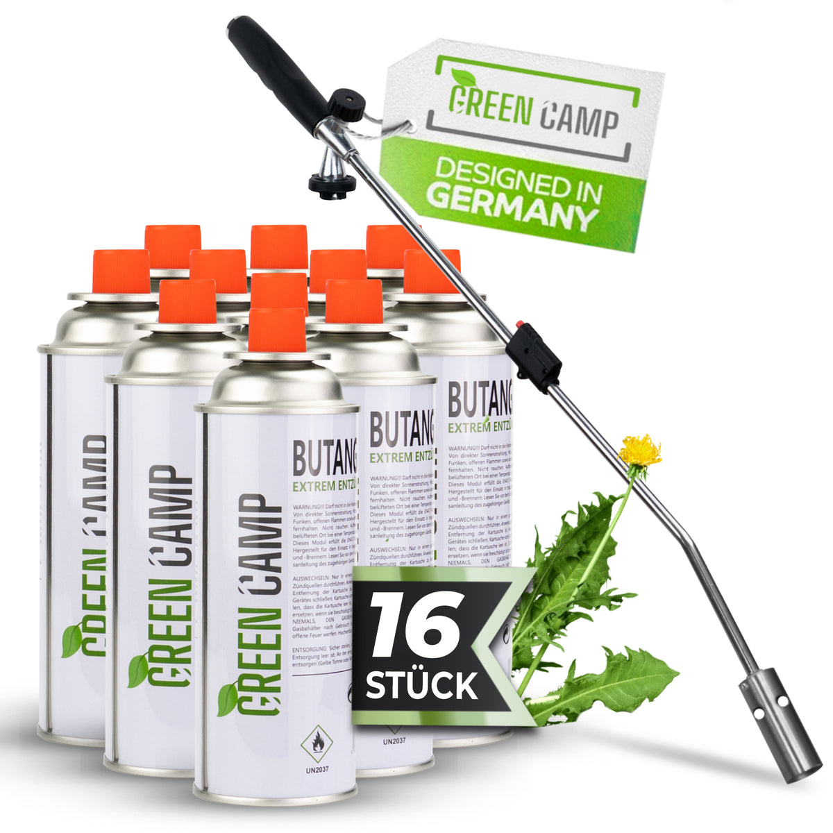GreenCamp® Onkruidbrander incl. gaspatronen – Effectieve en chemicaliënvrije onkruidbestrijding 