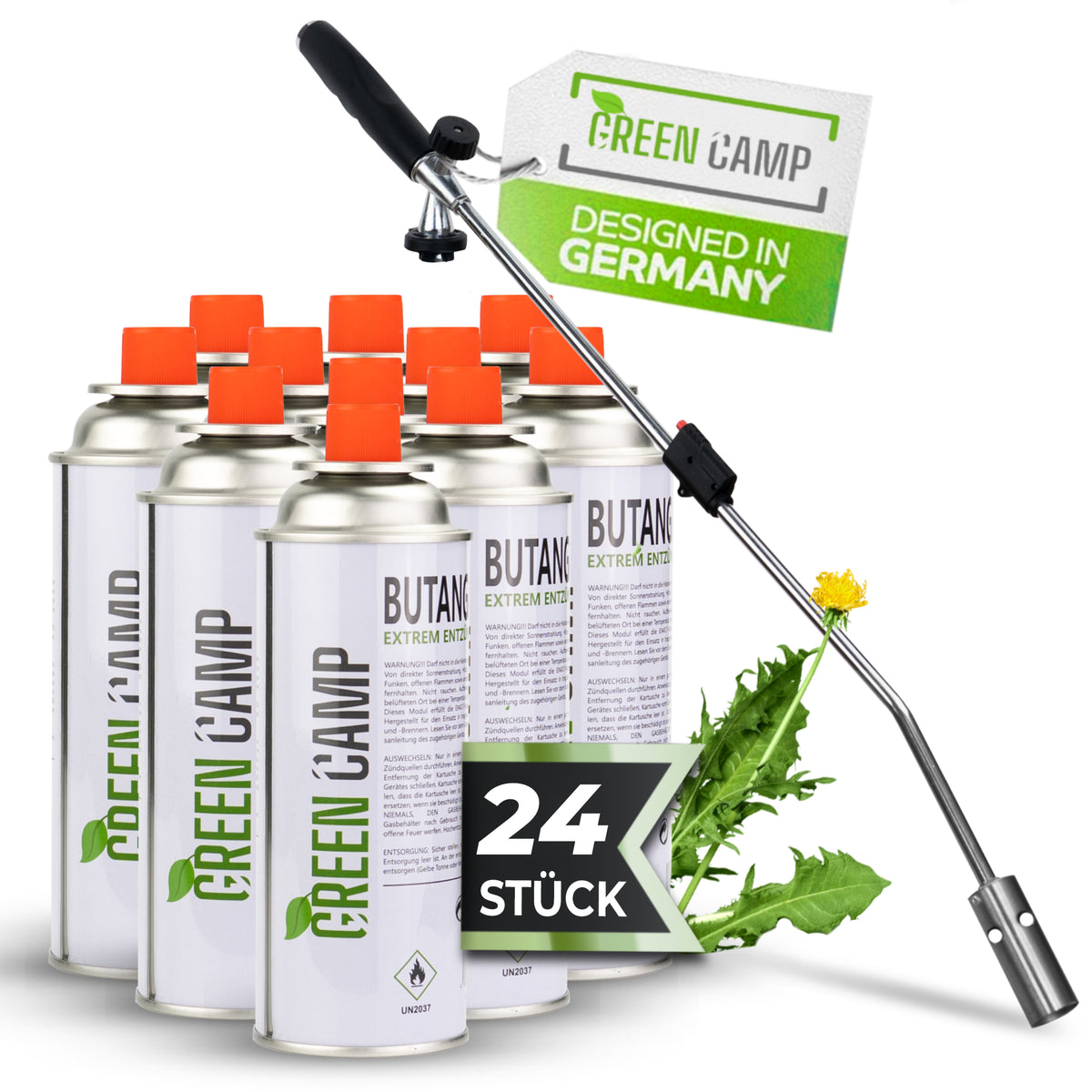 GreenCamp® Onkruidbrander incl. gaspatronen – Effectieve en chemicaliënvrije onkruidbestrijding 