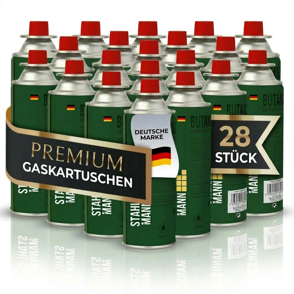 Butangaskartusche 227 g – EN 417, in Europa abgefüllt, für Gaskocher & Camping