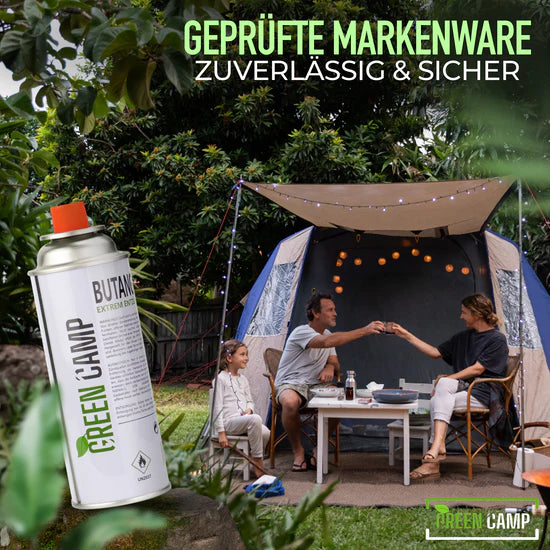 28 x Greencamp® Butangaskartuschen – 227 g – umweltbewusst, sicher & zuverlässig